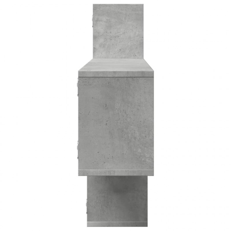 Półka wisząca, szarość betonu, 167,5x18x68 cm