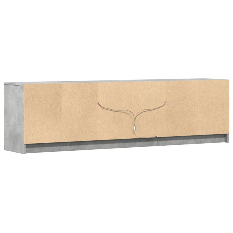 Szafka pod TV z LED, szarość betonu, 180x34x50 cm