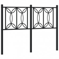Metalowe wezgłowie, czarne, 120 cm