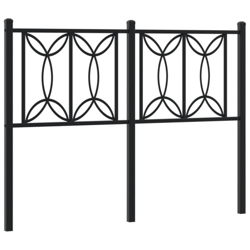 Metalowe wezgłowie, czarne, 120 cm