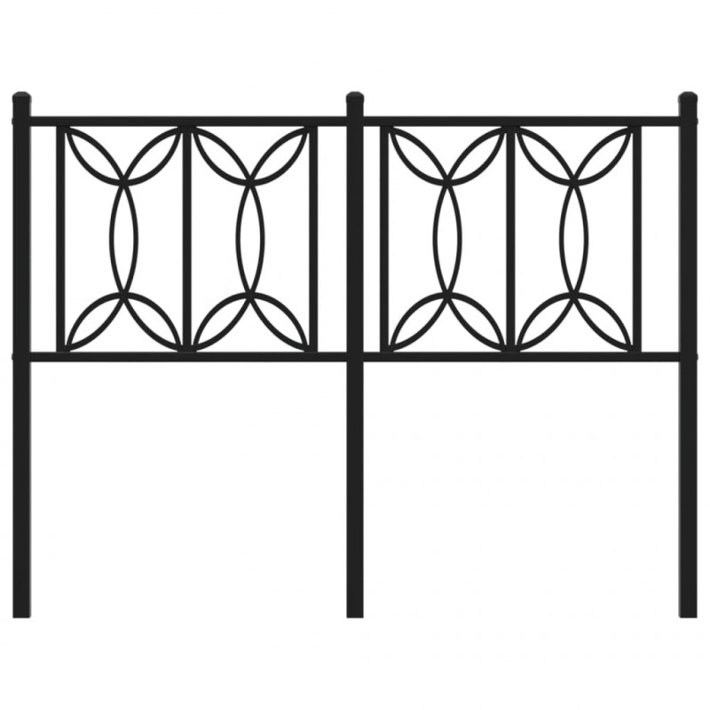Metalowe wezgłowie, czarne, 120 cm