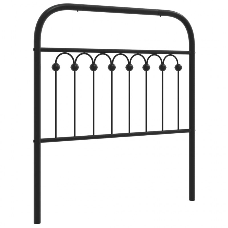 Metalowe wezgłowie, czarne, 90 cm
