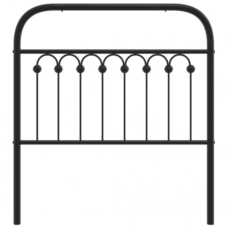 Metalowe wezgłowie, czarne, 90 cm