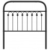 Metalowe wezgłowie, czarne, 90 cm