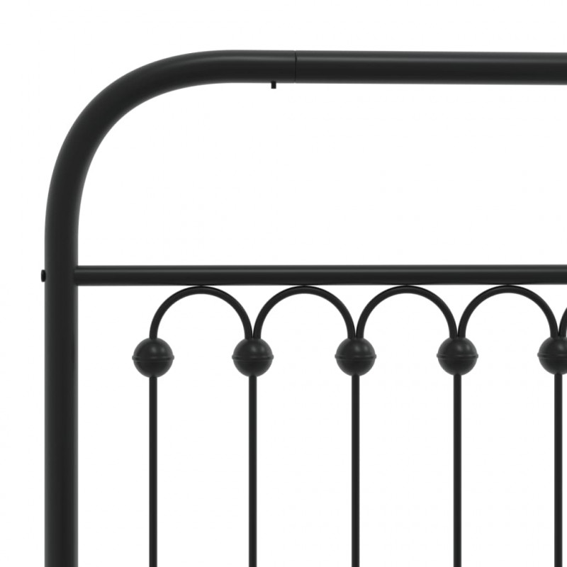 Metalowe wezgłowie, czarne, 90 cm