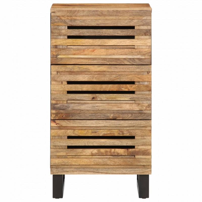 Szafka, 40x34x75 cm, lite surowe drewno mango