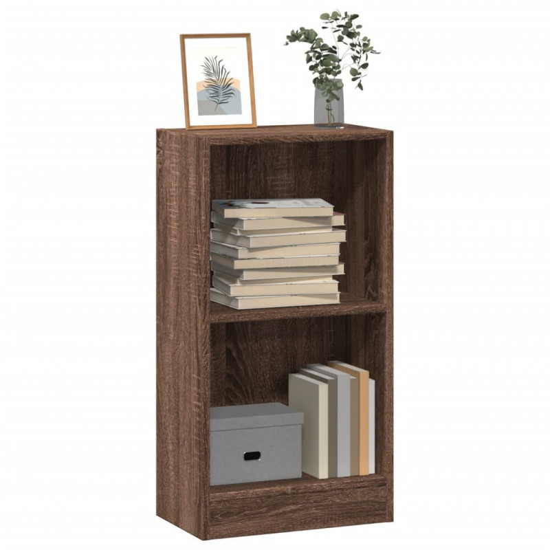 Regał, brązowy dąb, 40x24x76 cm, materiał drewnopochodny