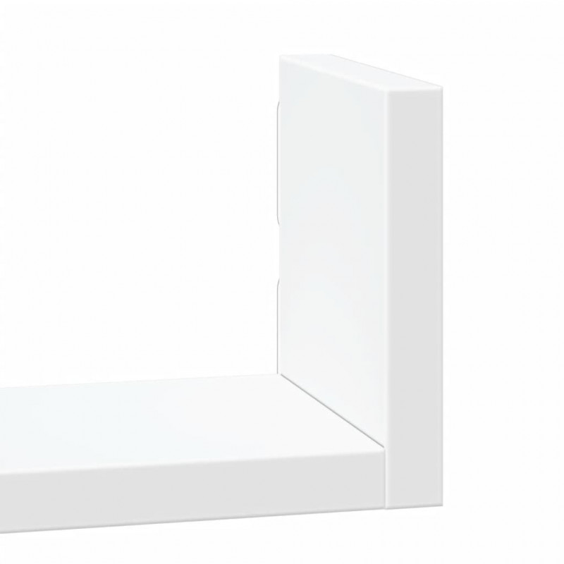 Półki ścienne, 3 szt., białe, materiał drewnopochodny