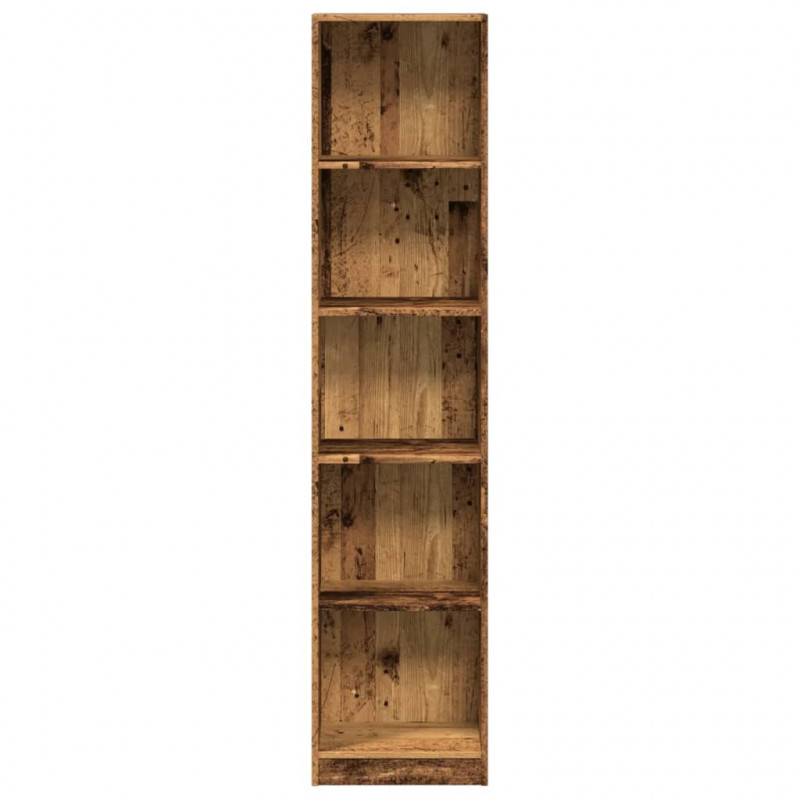 Regał, stare drewno, 40x24x176 cm, materiał drewnopochodny