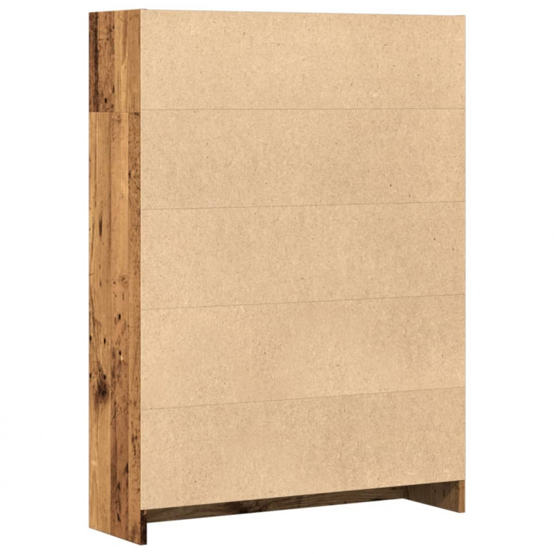 Regał, stare drewno, 80x24x109 cm, materiał drewnopochodny