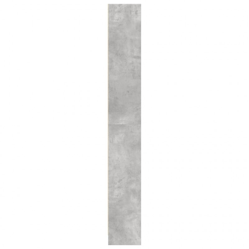 Regał, szarość betonu, 80x24x176 cm, materiał drewnopochodny
