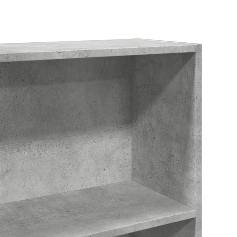 Regał, szarość betonu, 80x24x176 cm, materiał drewnopochodny