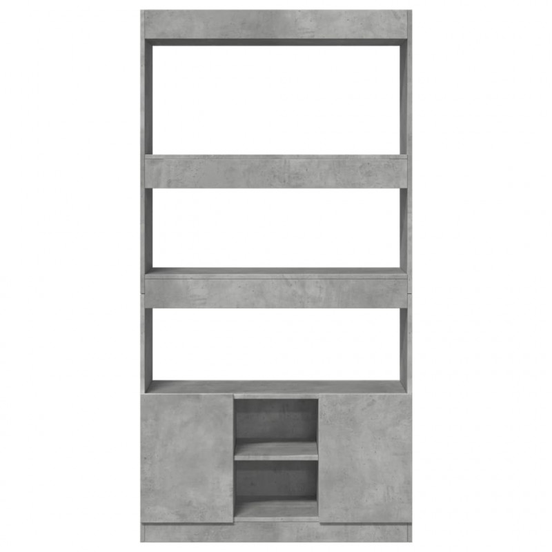 Kredens, szarość betonu, 92x33x180 cm, materiał drewnopochodny