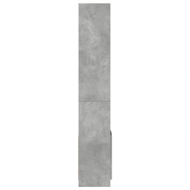 Kredens, szarość betonu, 92x33x180 cm, materiał drewnopochodny