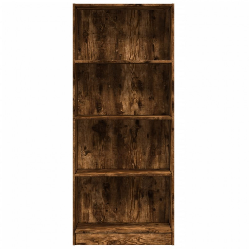 Regał, przydymiony dąb, 60x24x143 cm, materiał drewnopochodny