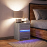 Szafka nocna z LED, szary dąb sonoma, materiał drewnopochodny