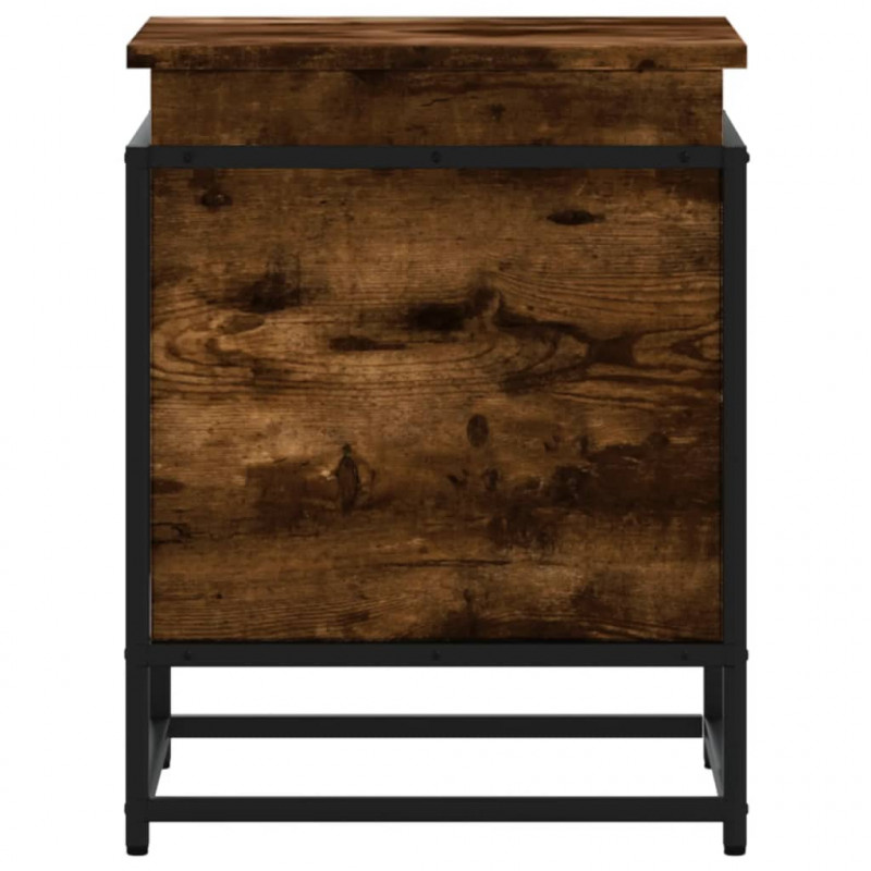 Skrzynia z pokrywą, przydymiony dąb, 40x40x51,5 cm