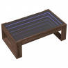 Stolik kawowy z LED Infinity, brązowy dąb, 90x53x30 cm