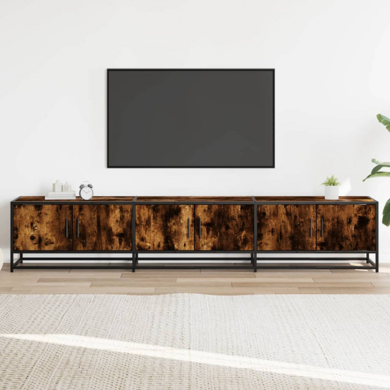 Szafka pod TV, przydymiony dąb, 210x35x41 cm