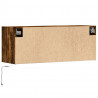 Ścienna szafka TV z LED, przydymiony dąb, 100x31x35 cm