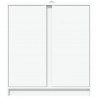 Szafka z LED, biała, 77x34x85 cm, materiał drewnopochodny