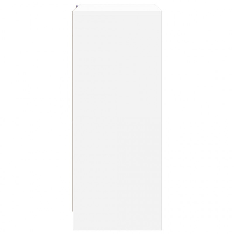 Szafka z LED, biała, 77x34x85 cm, materiał drewnopochodny