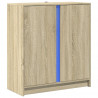 Szafka z LED, dąb sonoma, 77x34x85 cm, materiał drewnopochodny