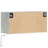 Ścienna szafka TV z LED, szarość betonu, 80x31x35 cm