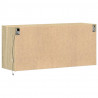 Ścienna szafka TV z LED, dąb sonoma, 100x31x45 cm
