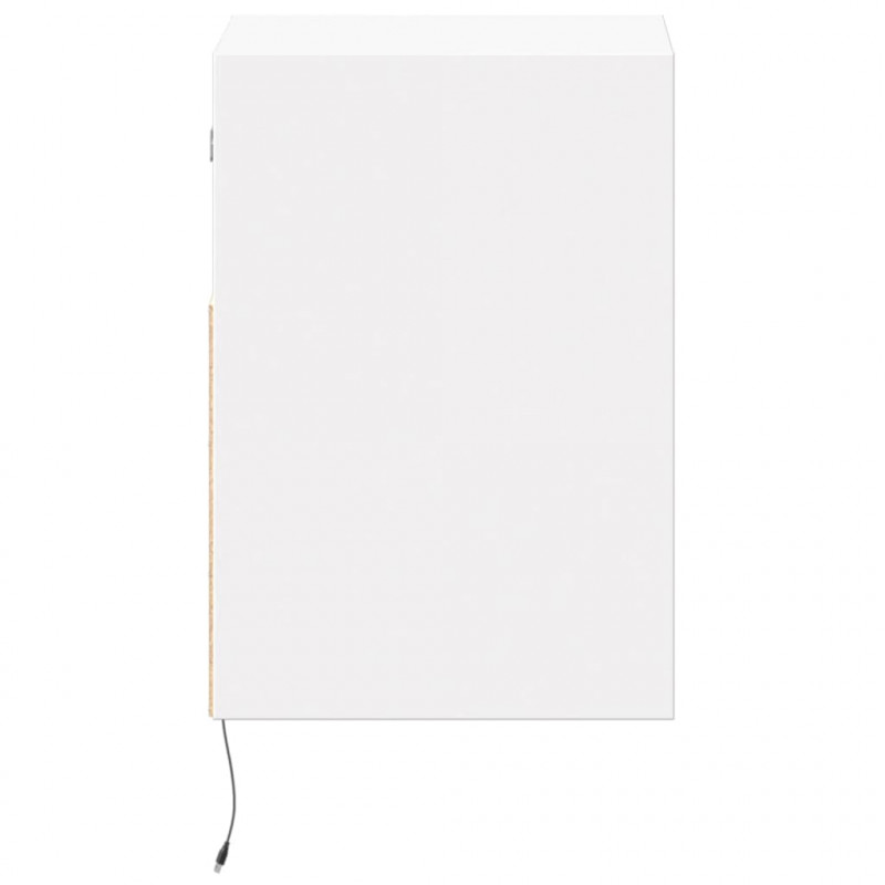 Ścienna szafka TV z LED, biała, 41x31x45 cm