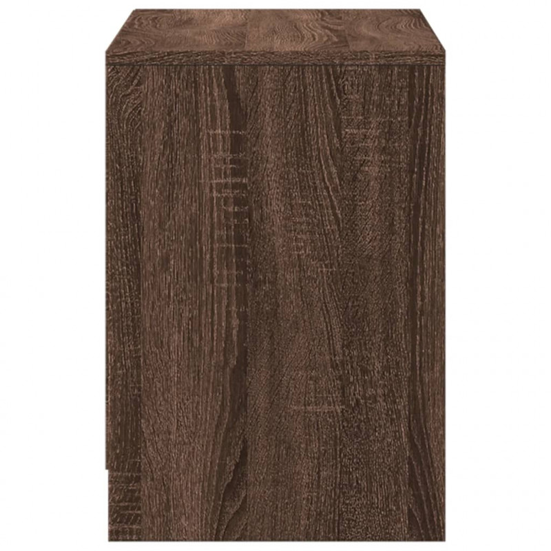 Szafka pod TV z LED, brązowy dąb, 100x34x50 cm