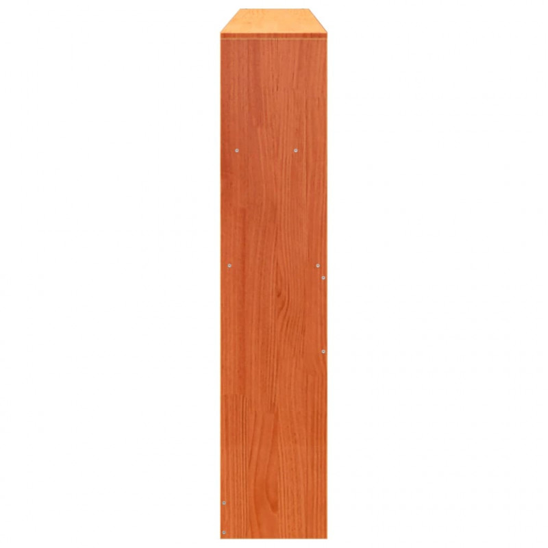 Wezgłowie do łóżka, z półkami, woskowy brąz, 200 cm, sosnowe
