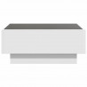 Stolik kawowy z LED, biały, 70x50x30cm, materiał drewnopochodny