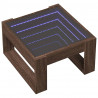 Stolik kawowy z LED Infinity, brązowy dąb, 50x53x30 cm