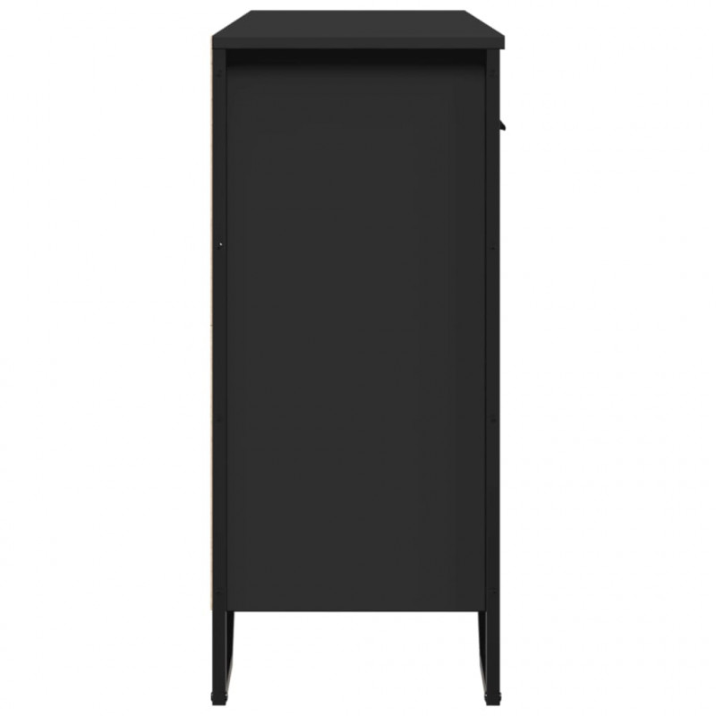 Szafka, czarna, 97x32,5x74,5 cm, materiał drewnopochodny