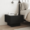 Stolik nocny z LED Infinity, czarny, 40x40x30 cm