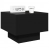 Stolik nocny z LED Infinity, czarny, 40x40x30 cm