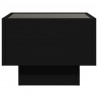 Stolik nocny z LED Infinity, czarny, 40x40x30 cm