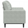 2-osobowa sofa z poduszkami, jasnoszara, 120 cm, aksamit