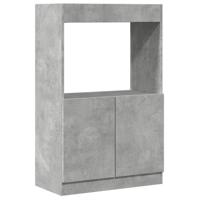 Wysoka szafka, szarość betonu, 63x33x100 cm