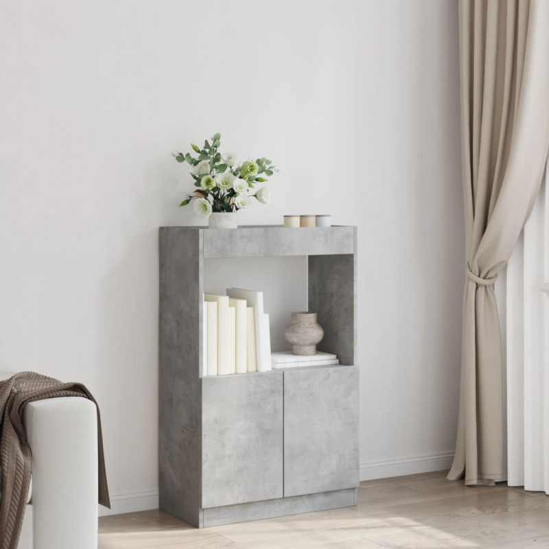 Wysoka szafka, szarość betonu, 63x33x100 cm