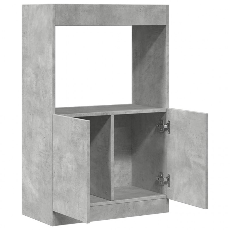 Wysoka szafka, szarość betonu, 63x33x100 cm