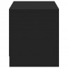 Szafka TV z LED, czarna, 97x34x40 cm, materiał drewnopochodny