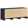 Szafka TV z LED, czarna, 97x34x40 cm, materiał drewnopochodny