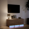 Szafka TV z LED, brązowy dąb, 97x34x40 cm