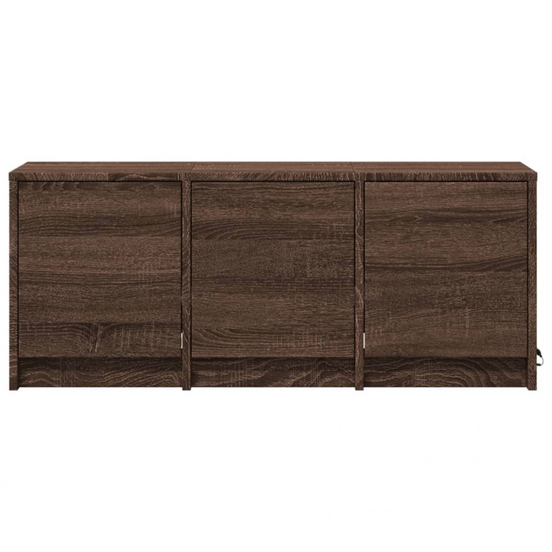 Szafka TV z LED, brązowy dąb, 97x34x40 cm