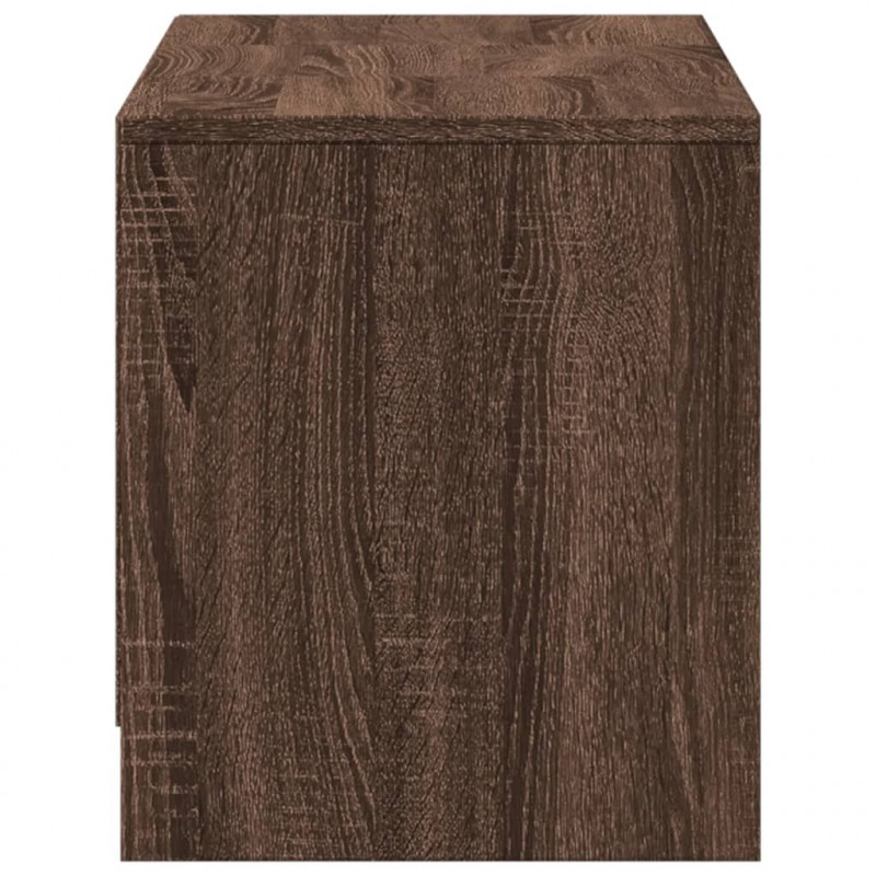 Szafka TV z LED, brązowy dąb, 97x34x40 cm