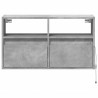 Ścienna szafka TV z LED, szarość betonu, 80x31x45 cm