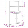 Kredens, stare drewno, 60x35,5x103,5cm, materiał drewnopochodny