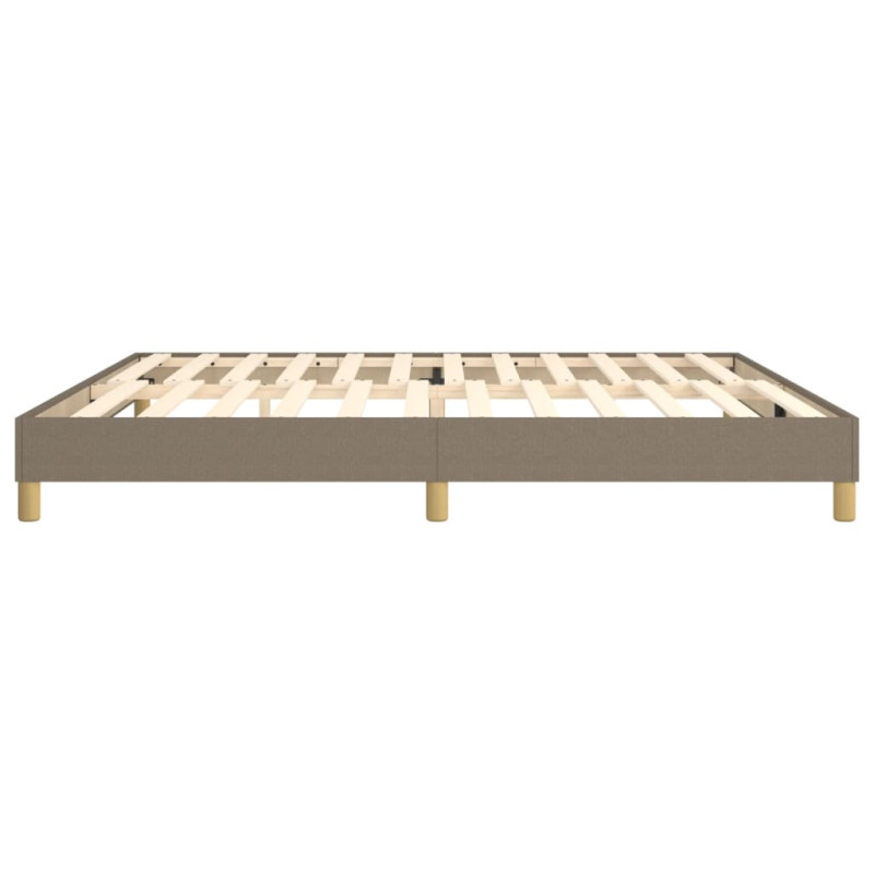 Rama łóżka bez materaca, taupe, 200x200 cm, obita tkaniną